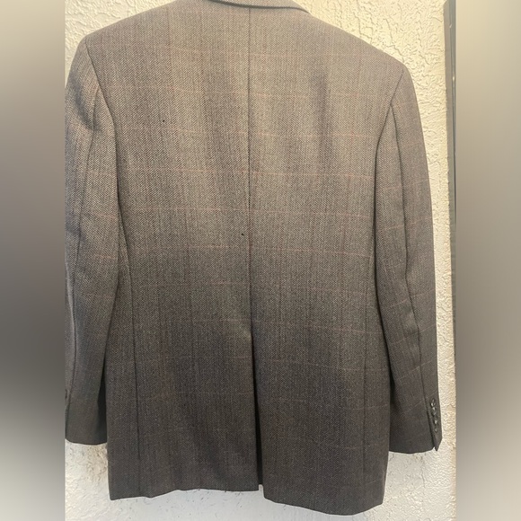 Vintage Holland and Sherry grey and red plaid sport coat - Picture 6 of 6